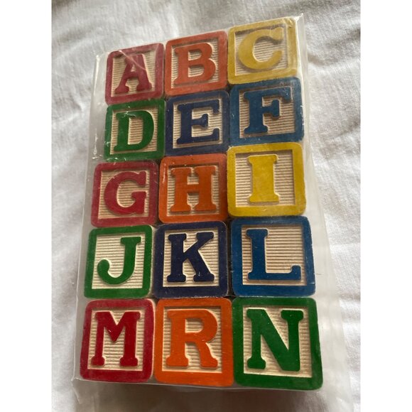 Creative Learner Wooden Alphabet Blocks Handcrafted Educational Toy Set Made In - Picture 3 of 13